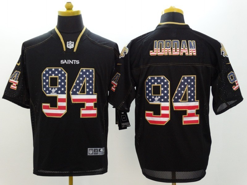 Men's New Orleans Saints Cameron Jordan #94 Black Jersey
